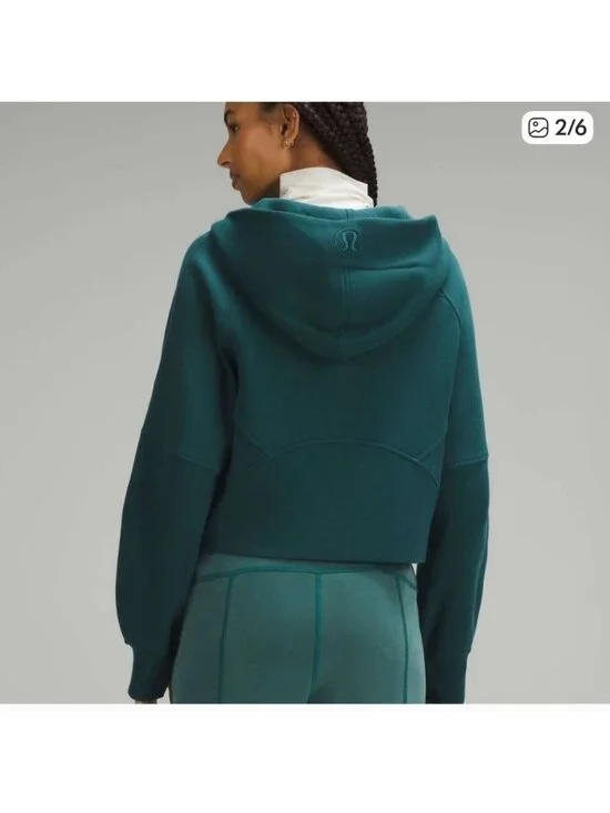 NWT 💚 Lululemon Scuba Oversized Storm Teal Full Zip Hoodie XS / S - Picture 2 of 6